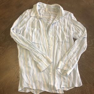 Striped button down shirt